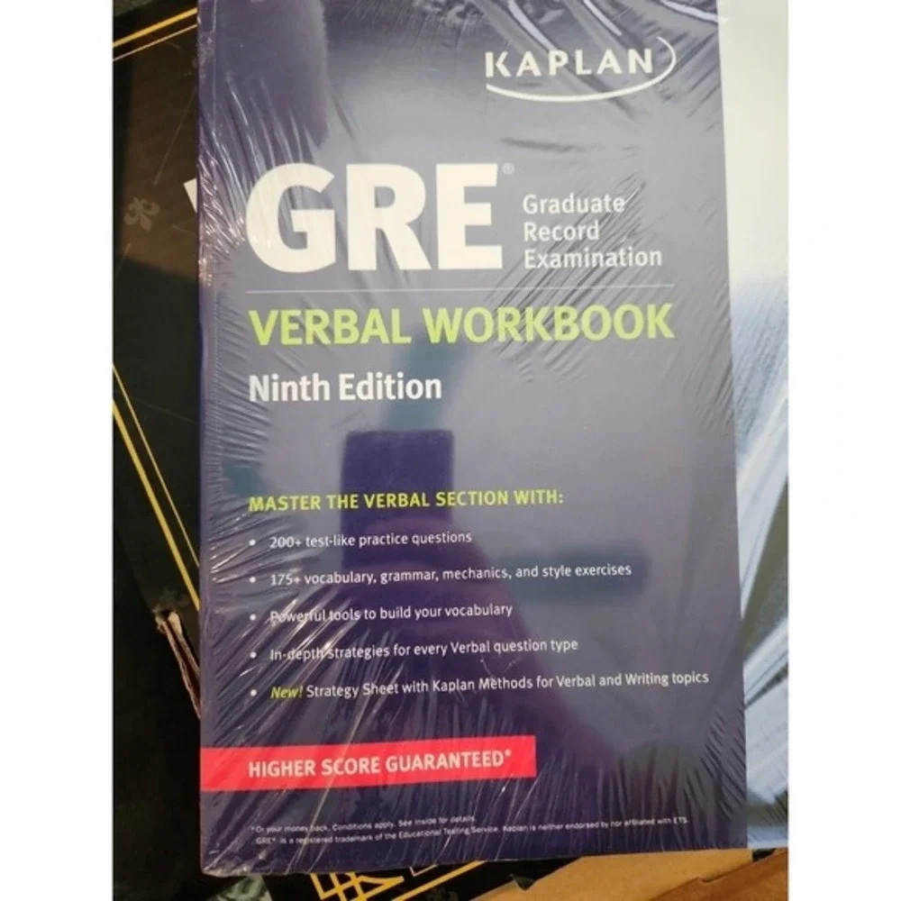 GRE‎ Verbal Workbook (Kaplan Test Prep) Ninth Edition New Sealed